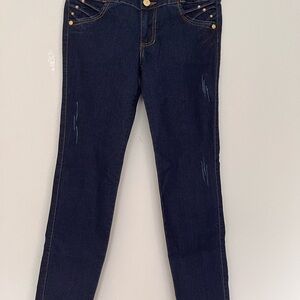 Elegant Dark Blue Skinny Jeans